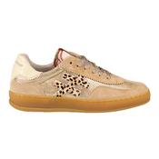 Leopard Print Detail Trainer - Gold