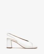 Slingback Block Heel Shoe - White image