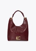 Shopper with Braided Handle Detail - Bordeaux image