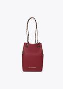 Two-tone Faux Leather Shopper - Bordeaux image