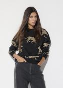 Leopard Sweater - Black image