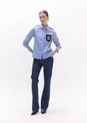 Tartan and Stripes Blouse - Blue and Green image