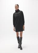 Dress with Rhinestone Detail - Black image