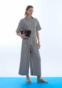 Striped Culotte - Off White and Navy image