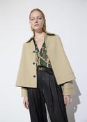 Trench style Jacket with Back Detail - Beige image