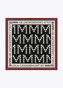 M Logo Scarf - Black and Cream image