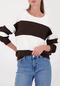 Block Stripe Sweater - Dark Chocolate Striped image