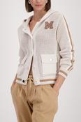 Patch Hooded Cardigan - Champagne Beige