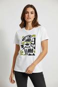 Print T-shirt - White image