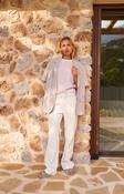 Sleeveless Ribbed Sweater - Gray Lilac