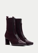 Centre Zip Heeled Boot - Bordeaux image