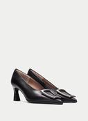 Court Shoe with Buckle - Black image
