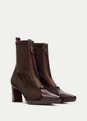 Centre Zip Heeled Boot - Espresso image