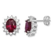 Sterling Silver Cluster Earrings image