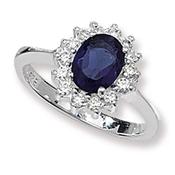 Sapphire sterling silver Ring image