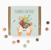 Medium Gift Box "Flowers For You" with 9 Seed Bombs