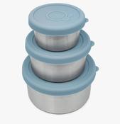 Set of 3 Stainless Steel Fruit and Snack Bowls- Blue