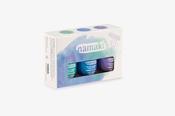 Water-based and peelable nail polishes set 3 shades "Aurora Borealis" -The Caribbean, Electric Blue and Glitter Purple  + free nail file