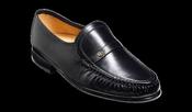 Barker Black Leather Slip-On Shoe