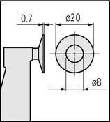 Mitutoyo Disc Micrometer, Hardened Steel Disks 50-75mm, Disk=20mm 169-205-10 Non Rotating Spindle