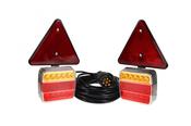 Maypole 12V LED MAG POD 1.8M CURLY, 6M TRLR CABLE,TRIANGLES