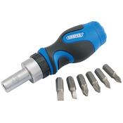 Stubby Ratchet Screwdriver and Bit Set (7 Piece) image