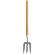 Carbon Steel Weeding Fork with Intermediate Length Ash Handle image