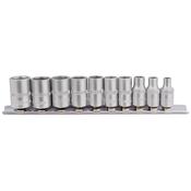 1/4″ Sq. Dr. Metric socket on Metal Rail (10 Piece) image