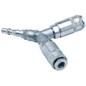 PCL Twin Standard Coupling with Two Male Couplings and One Tailpiece Supplied (Sold Loose)