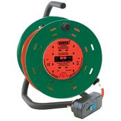 230V Four Socket Garden Cable Reel with RCD Adaptor (25M) image