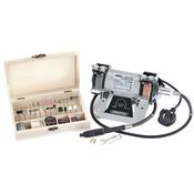 75mm Mini Bench Grinder with Flexible Drive Shaft and Box of Accessories (150W) image