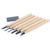 Wood Carving Set with Sharpening Stone (7 Piece) image
