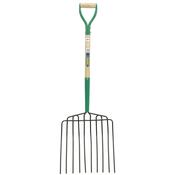 10 Prong Potato Fork with Wood Shaft and MYD Handle