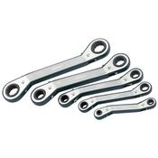 Offset Metric Ratcheting Ring Spanner Set (5 Piece) image