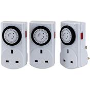 Pack of Three 230V 24 Hour Mechanical Timers