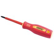 No: 1 x 80mm Fully Insulated Soft Grip Cross Slot Screwdriver. image