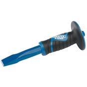 25 x 300mm Hexagonal Shank Cold Chisel with Soft Grip Hand Guard
