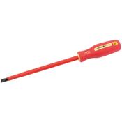 8mm x 200mm Fully Insulated Plain Slot Screwdriver. image
