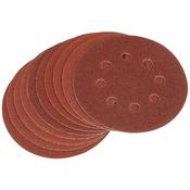 Ten 125mm 80 Grit Hook and Loop Sanding Discs image