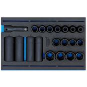 1/2″ Sq. Dr. Impact Socket Set in 1/4 Drawer EVA Insert Tray (20 Piece)