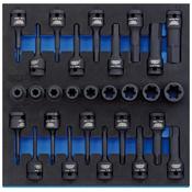 1/2″ Sq. Dr. Impact Draper TX-STAR® and He x Socket Set in 1/2 Drawer EVA Insert Tray (28 Piece)