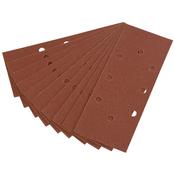 Ten 232 x 92mm 80 Grit Aluminium Oxide Sanding Sheets for 63128 Random Orbit Sander image