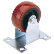 50mm Dia. Fixed Plate Fi x ing Polyurethane Wheel – S.W.L. 75Kg image