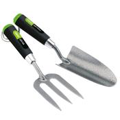 Carbon Steel Heavy Duty Hand Fork and Trowel Set (2 Piece) image