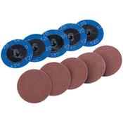 Ten 50mm 120 Grit Aluminium Oxide Sanding Discs image