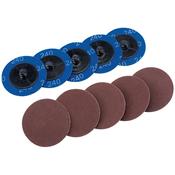 Ten 50mm 240 Grit Aluminium Oxide Sanding Discs image