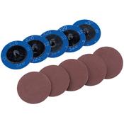 Ten 50mm 320 Grit Aluminium Oxide Sanding Discs image