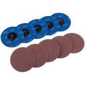 Ten 75mm 320 Grit Aluminium Oxide Sanding Discs image