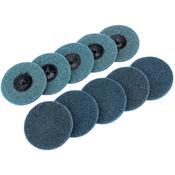 Ten 75mm Polycarbide Abrasive Pads (Fine) image