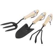 Carbon Steel Hand Fork, Cultivator and Trowel with Hardwood Handles image
